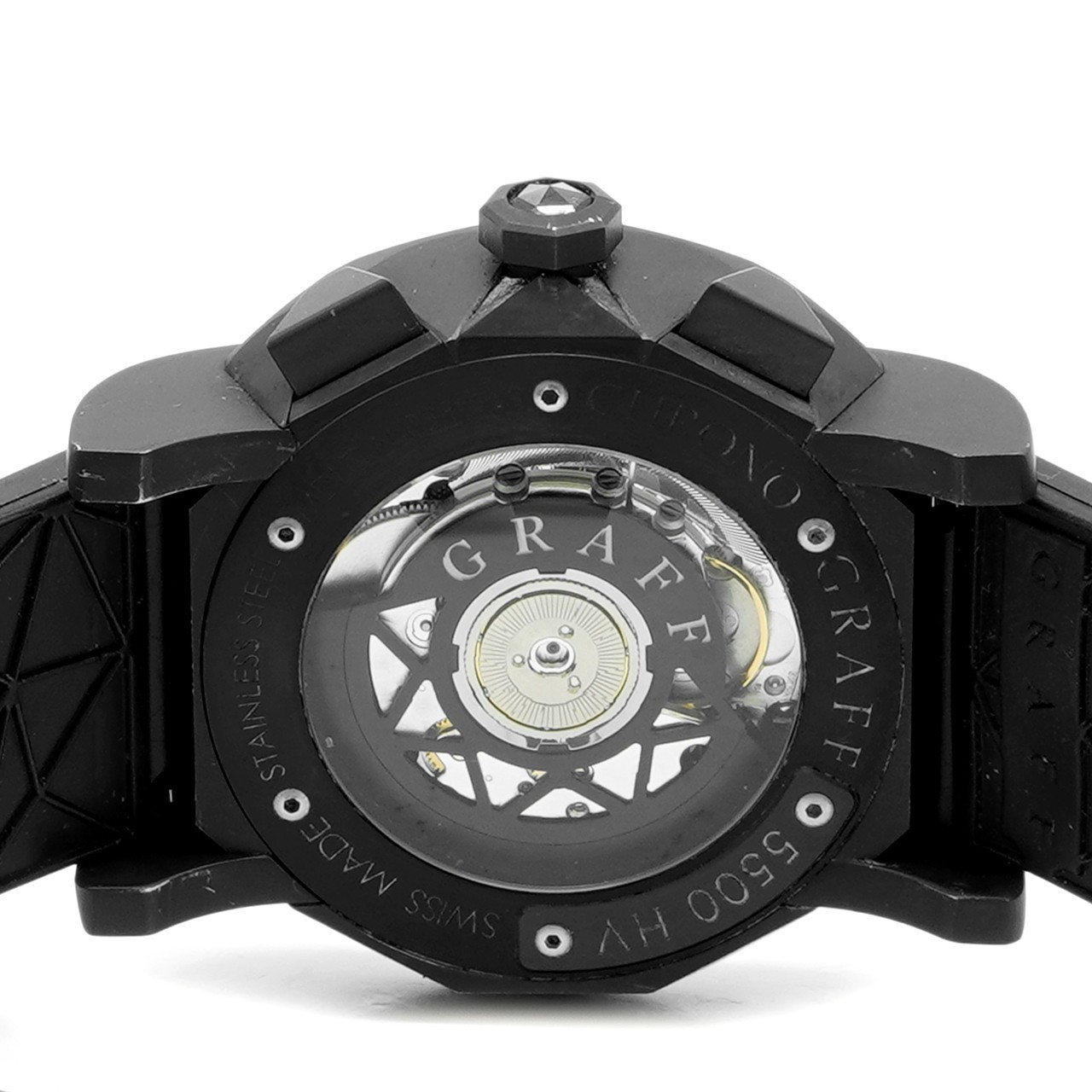 GRAFF Chronograff Watch Chrono 5500HV – Inventory 8160 DLC 45mm Rubber