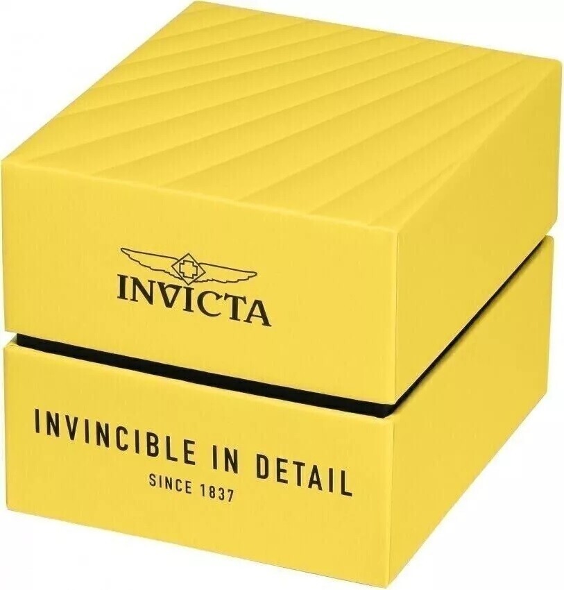 Invicta Men’s 50mm AVIATOR NAUTICAL Series Quartz BLACK DIAL Orange Tone SS Watc