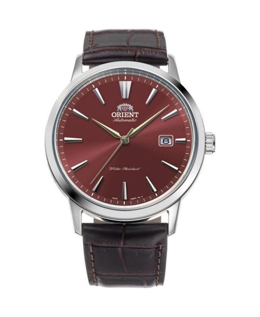 ORIENT Men Analog Automatic Casual Watch Classic Dress Burgundy Dial Waterproof