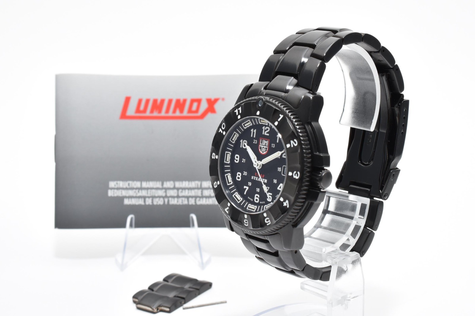 ▶️Luminox F-117 Nighthawk Stealth 3400 Series Quartz Men’s Watch Black PVD Swiss