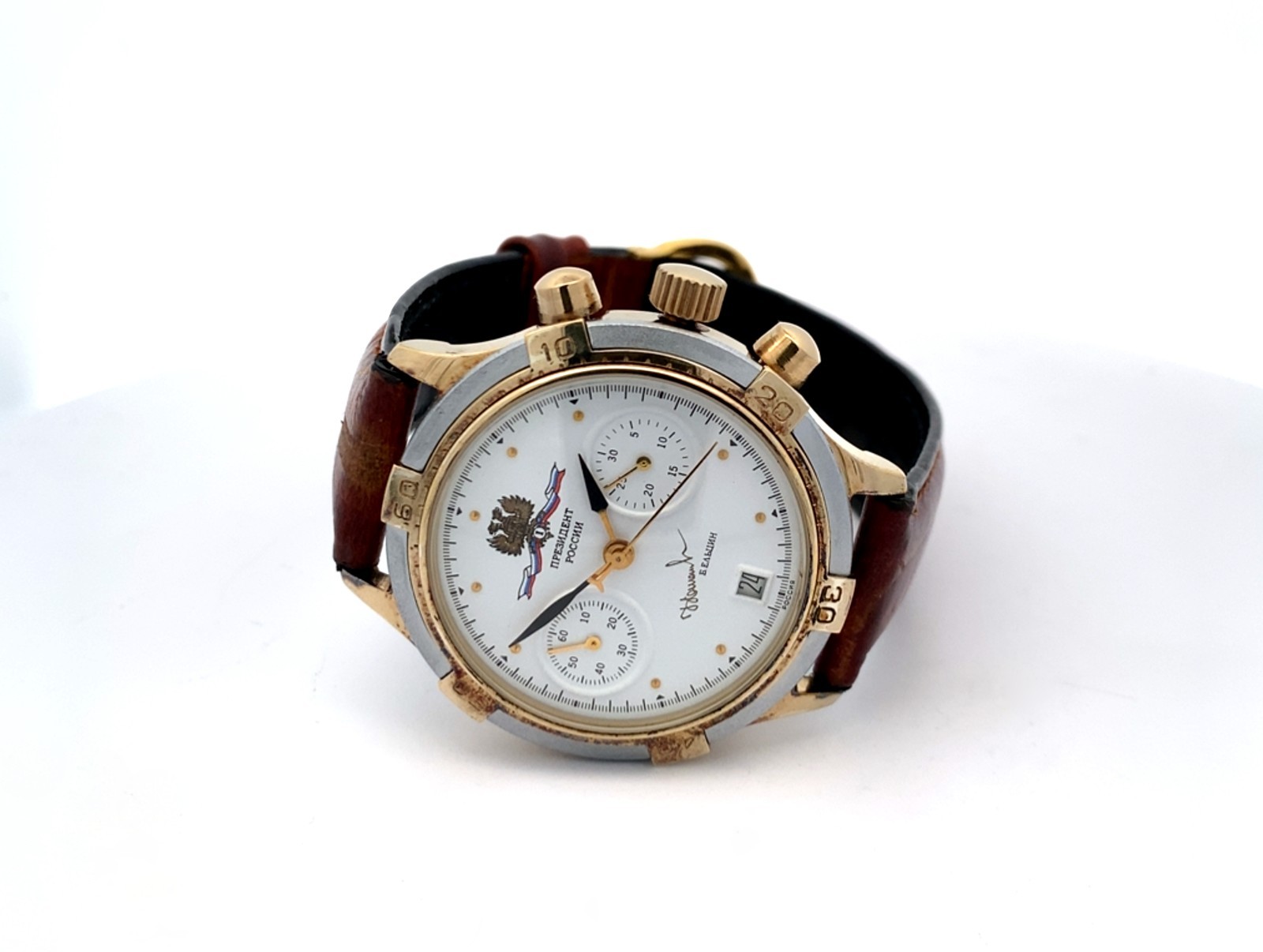 Limited Edition Russian Poljot 3133 President Boris Yeltsin Chronograph Watch