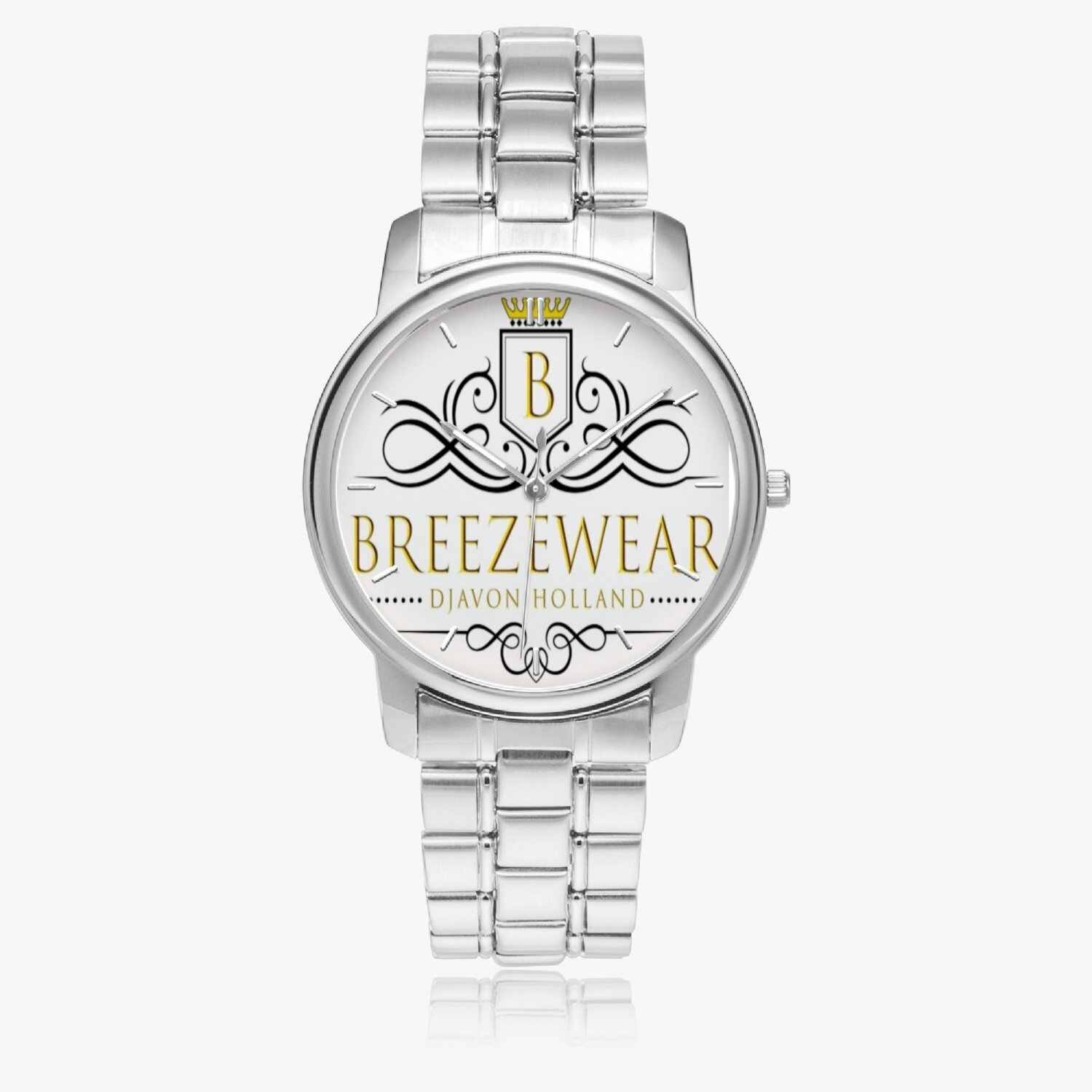 Breezewear Folding Clasp Type Stainless Steel Quartz Watch (With Indicators)