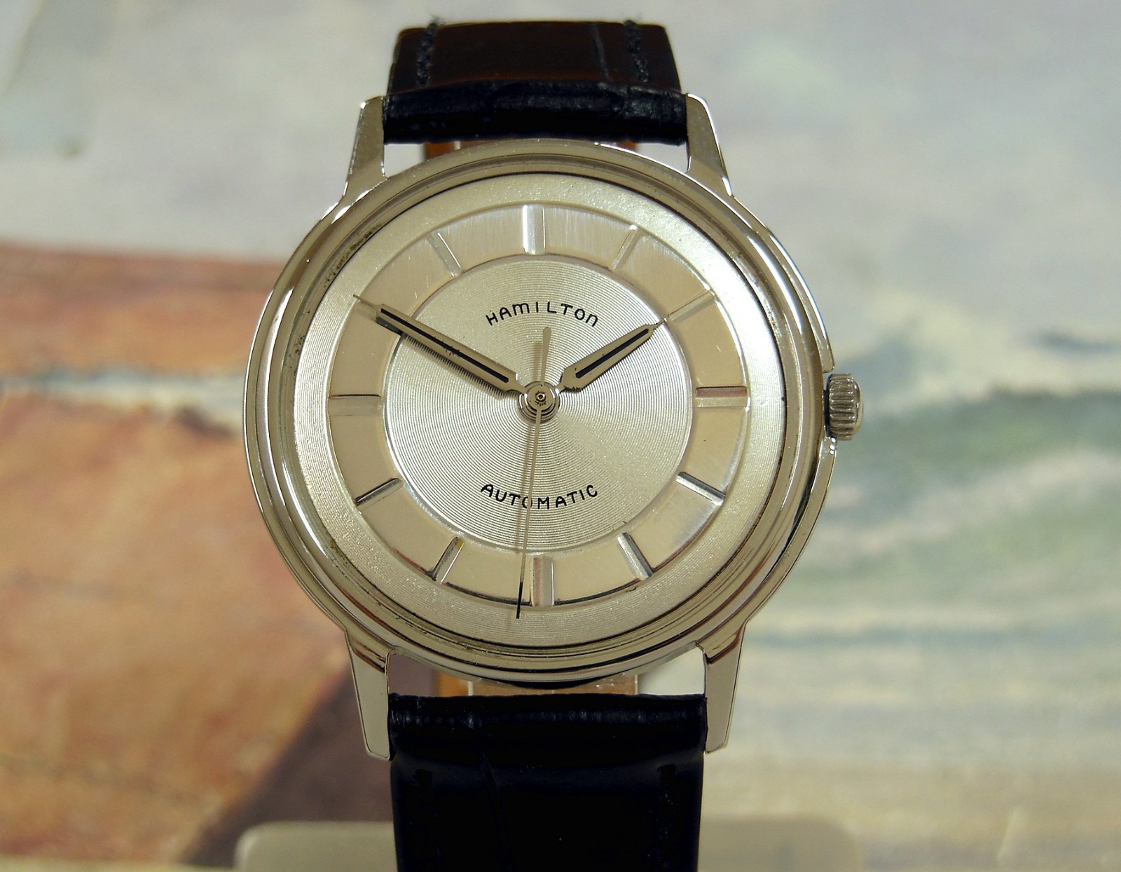 1950’s Vintage HAMILTON Automatic MICRO-ROTOR , Stunning SILVER Dial, Serviced