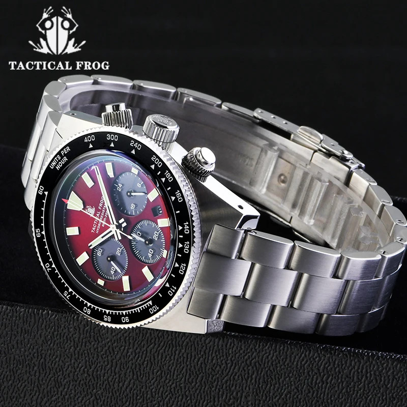 Tactical Frog V2 Solar Chronograph Watch Sapphire Crystal Ceramic Bezel 20Bar