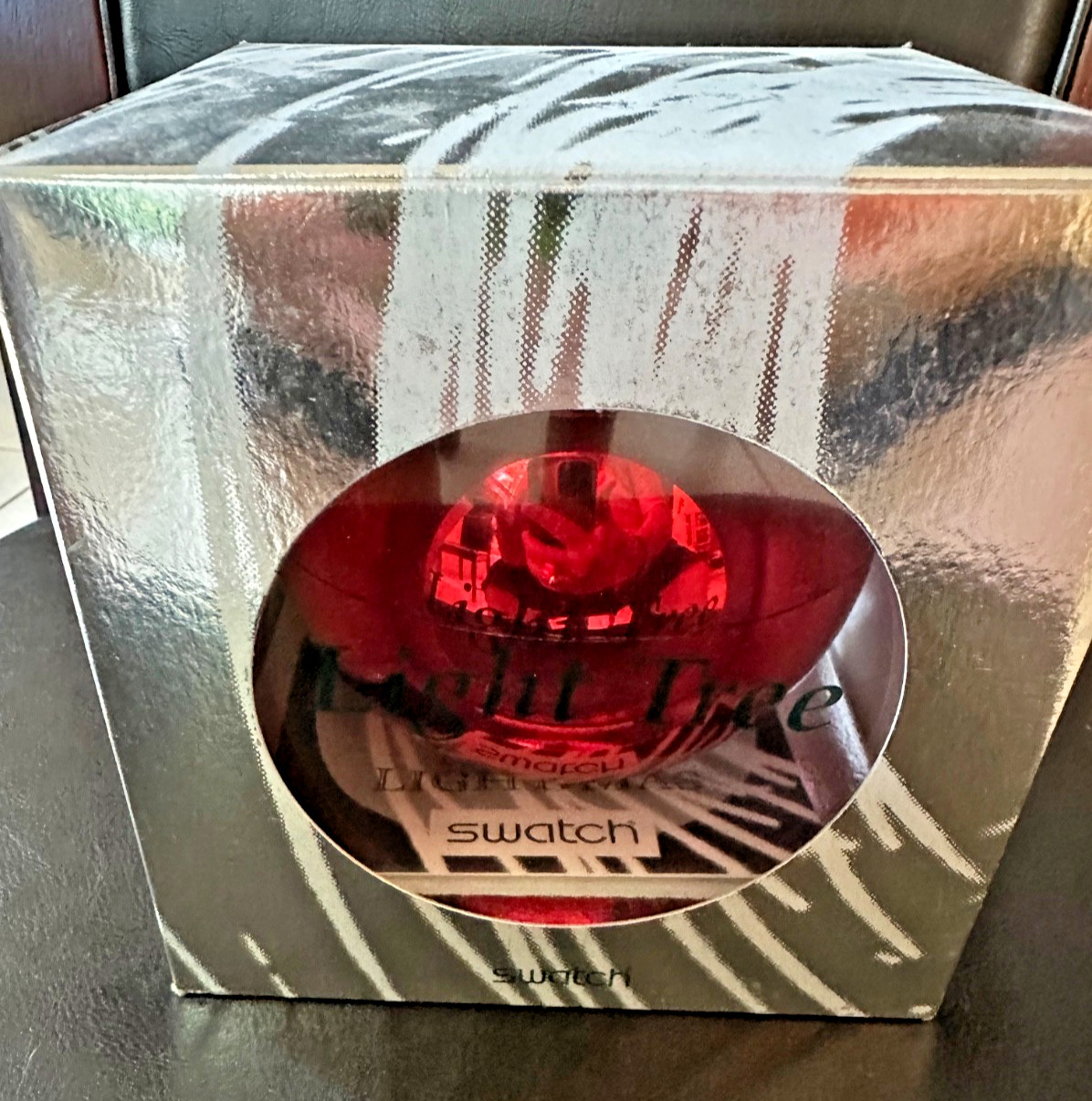 SWATCH LIGHT TREE XMAS WATCH GZ152 1996 LTD ED BOX PAPERS NEW BATTERIES! TESTED!