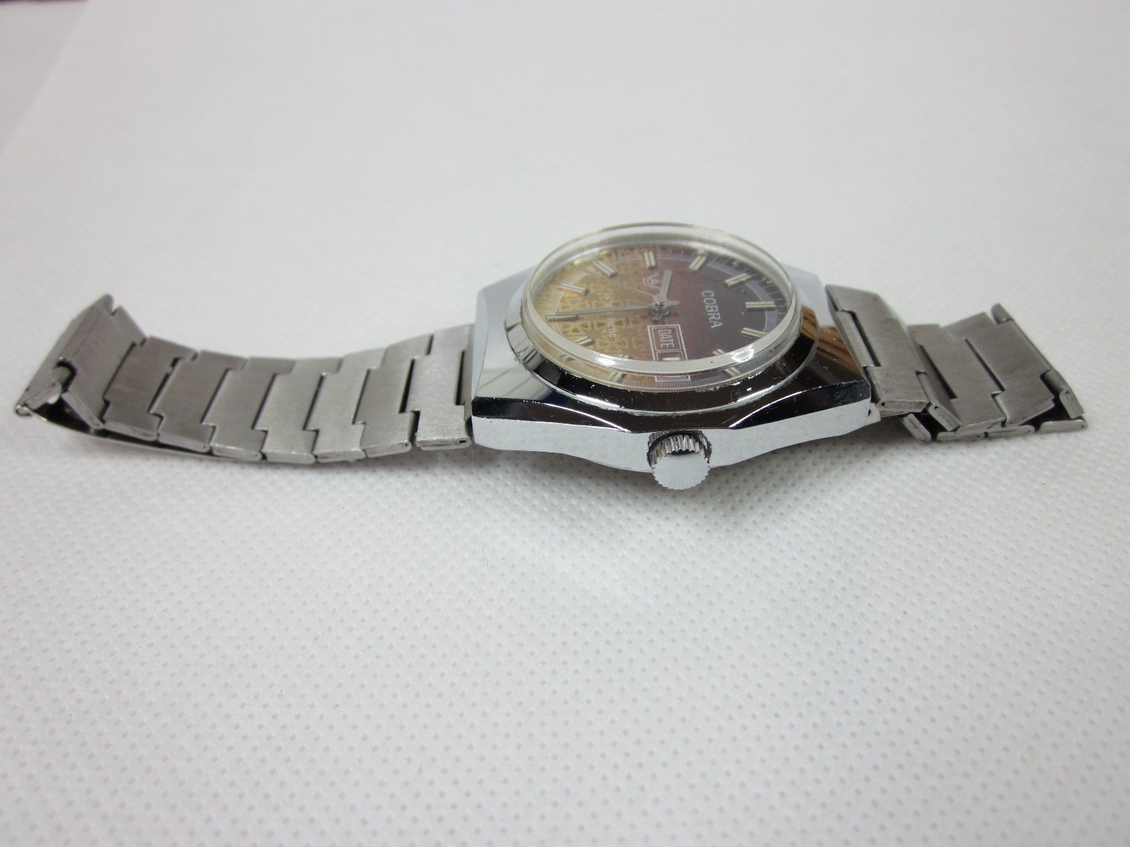 VINTAGE COBRA DATE MECHANICAL MANUAL MENS WRISTWATCH WORKING
