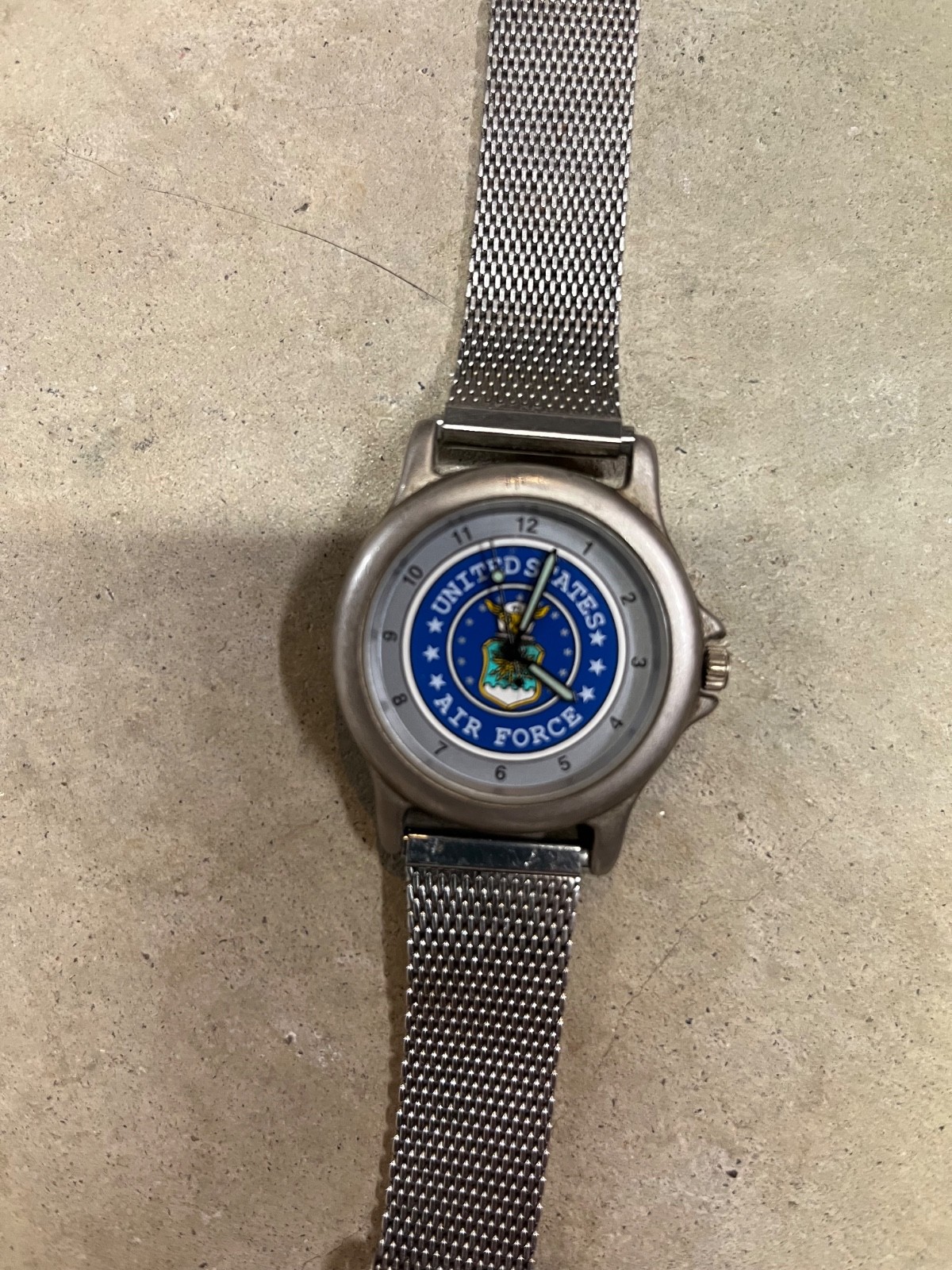 Official Silver Colored United States Air Force Watch Adjustable/one size