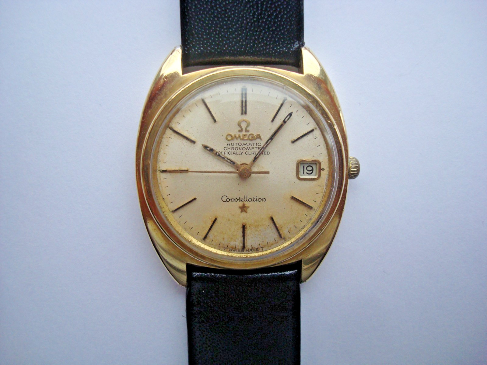 Omega Constellation Chronometer 561 Mens Automatic Watch 24j. 5 Pos. Date Runs