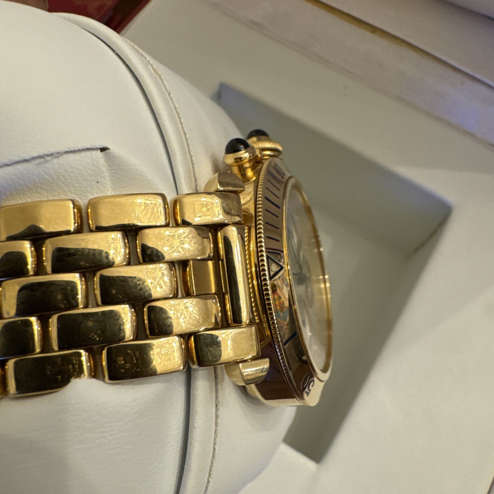 Cartier 18k Gold Pasha 38mm Chronograph Automatic W30140D1 box papers