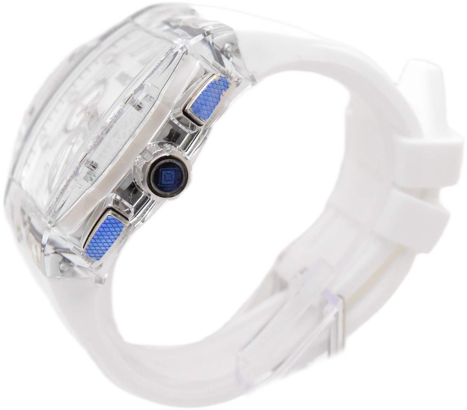 Invicta S1 Rally Crystal Chronograph Men’s 47mm Clear Case White Watch 45481