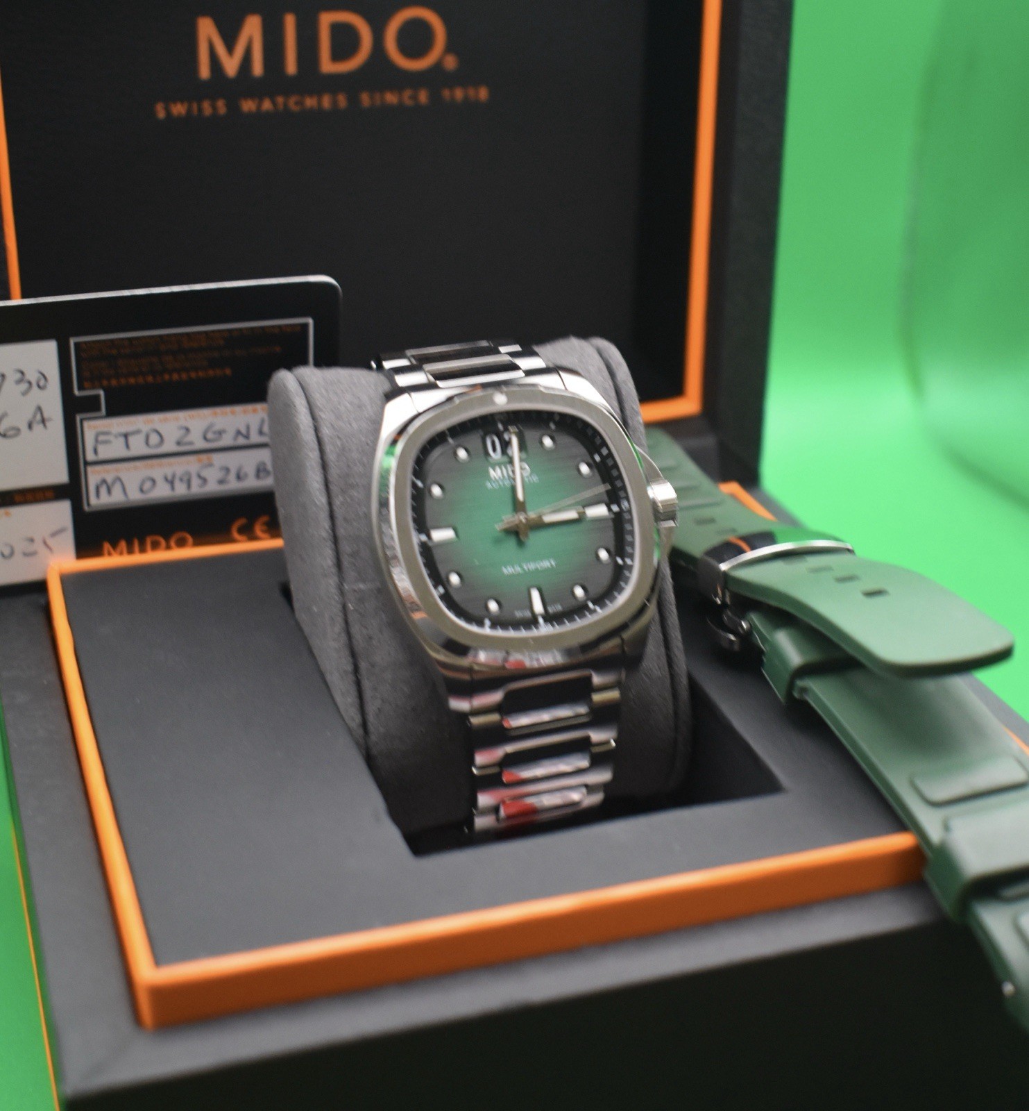 Mido Multifort TV Big Date 40mm SS Green Dial Men’s Watch M049.526.11.091.00
