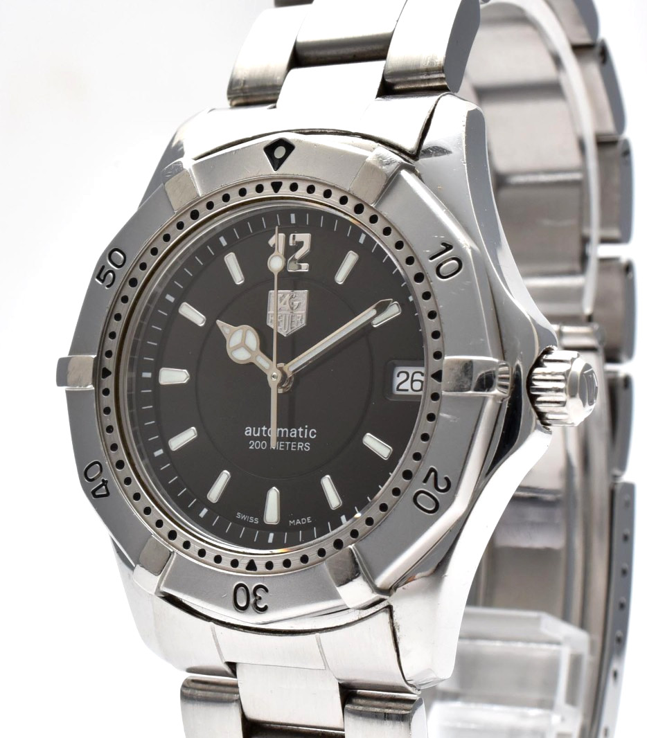 TAG HEUER 2000 WK2118-0 Vintage Automatic Men’s Watch Black Dial 38mm