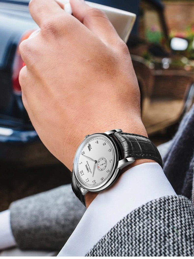 LOBINNI Men Automatic Watch 40mm Mechanical Wristwatch Hangzhou 5000 Micro Rotor