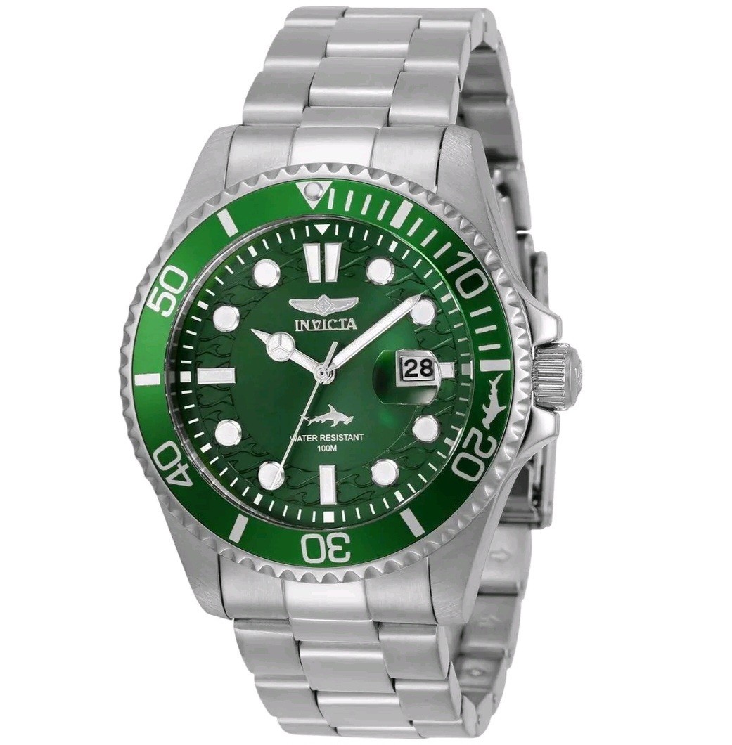 Invicta Pro Diver Currentwave Men’s Watch 43mm 30020 Stainless W/Green Dial New