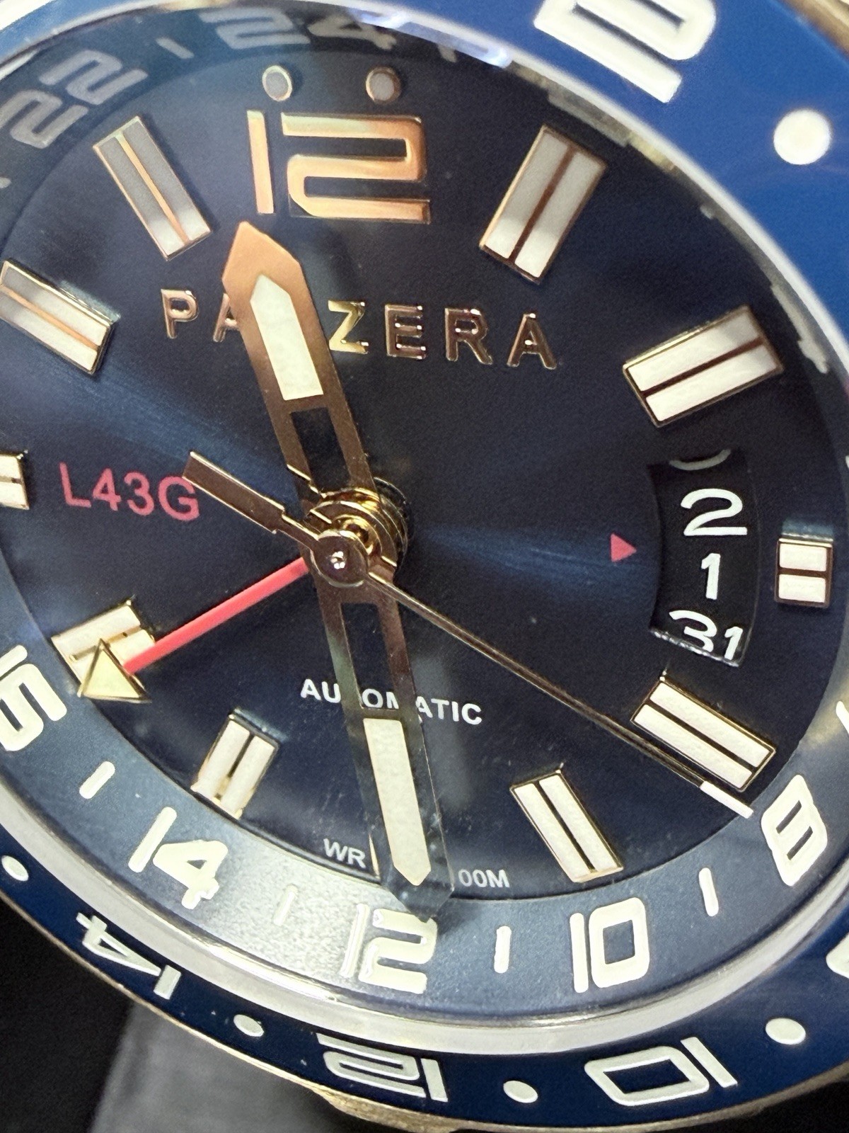 PANZERA Longreach L43G Automatic GMT – Brand New • Unworn • Never Sized