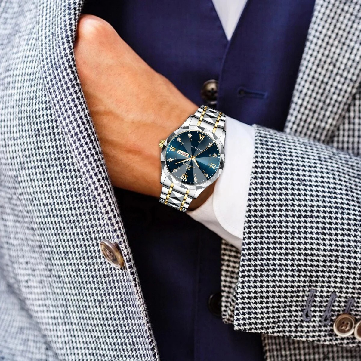 Men’s Watch Relojes De Hombre Stainless Steel Quartz Luminous Classic Watches