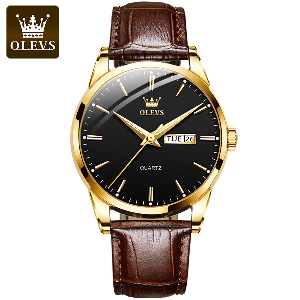 OLEVS New Luxury Men’s Watches Quartz Watch Waterproof Luminous Wristwatches