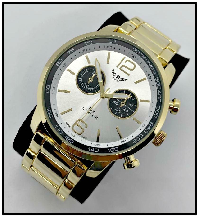 Men’s CLASSY ELEGANT DIVER Round Gold LUXURY Designer Fashion WRIST WATCH 48mm