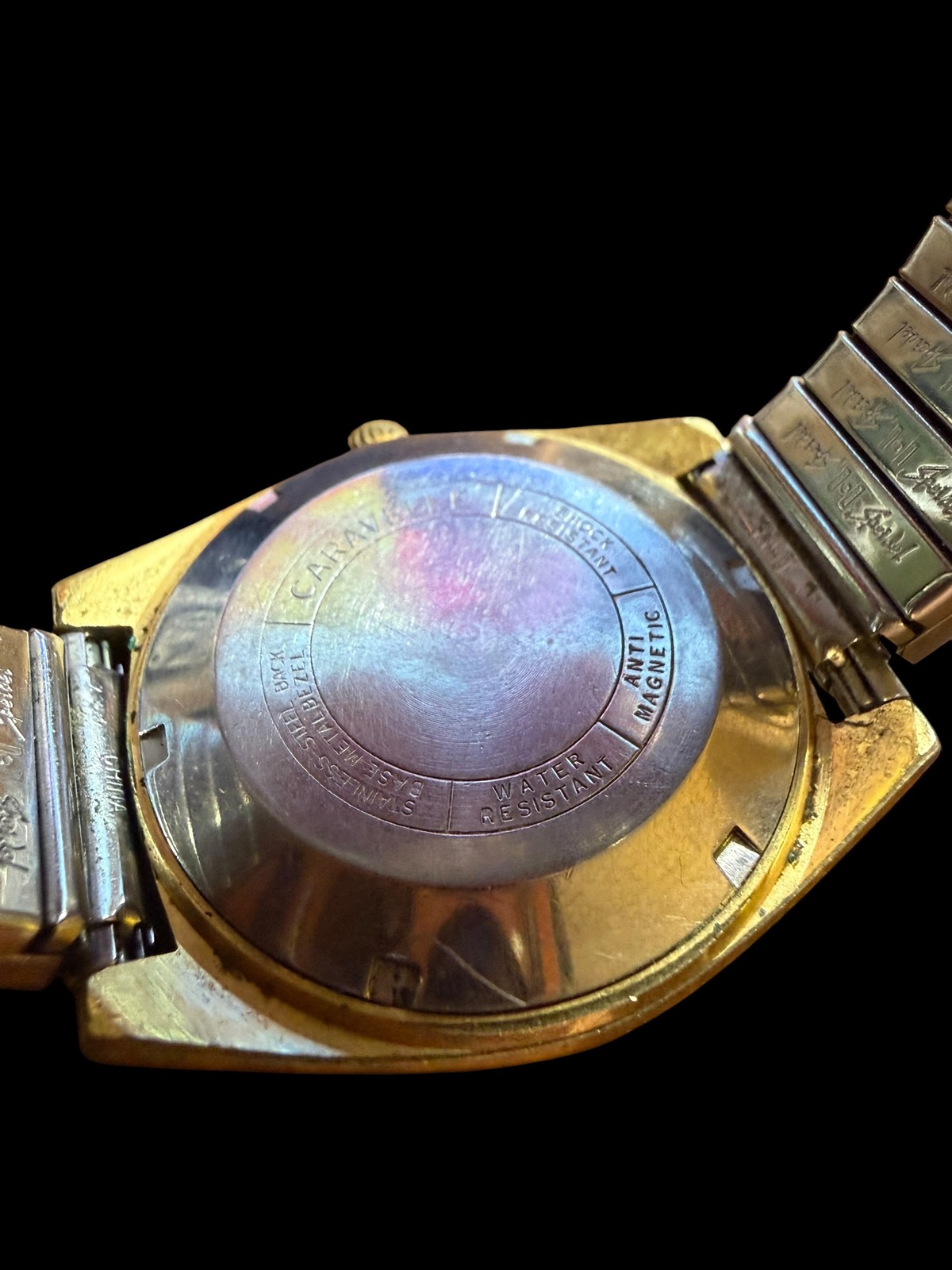 Vintage Caravelle Set-O-Matic Automatic Dual-Day Men’s Watch Gold Tone Two-Tone