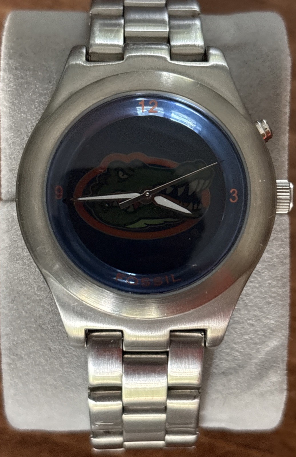 Vintage Fossil Kaleido Florida Gators Logo Dial Men’s 41mm Watch Works!