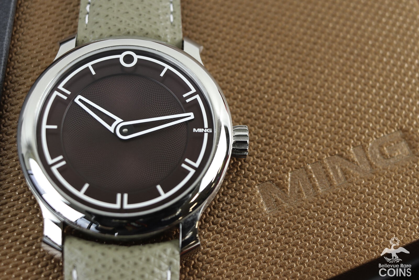 MING’s 17.09 Automatic Burgundy Dial Calibre 330 Handmade Strap Men’s Watch
