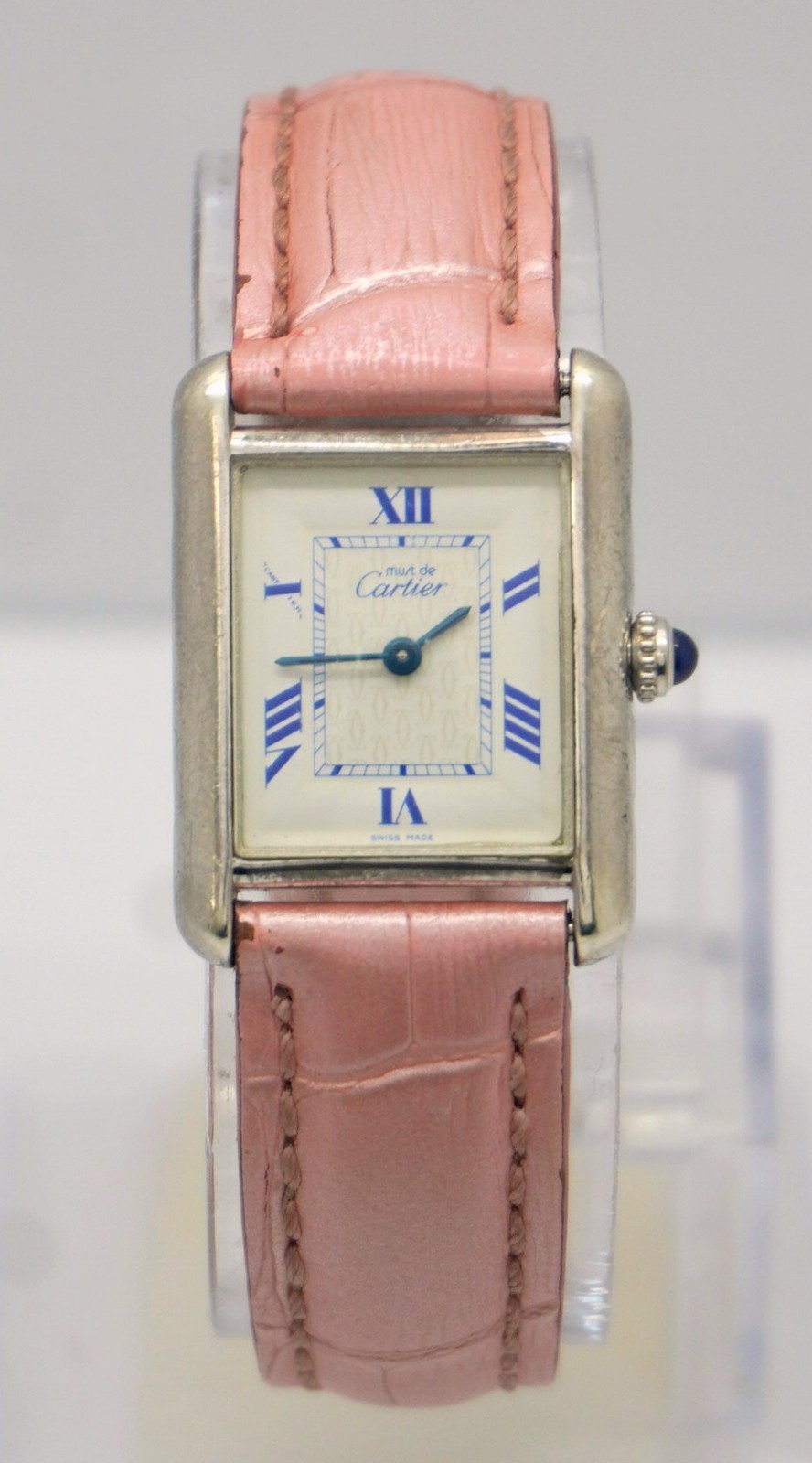 Cartier Must de Cartier Tank Vermeil 2416 Ivory Dial 925 Silver Quartz Watch