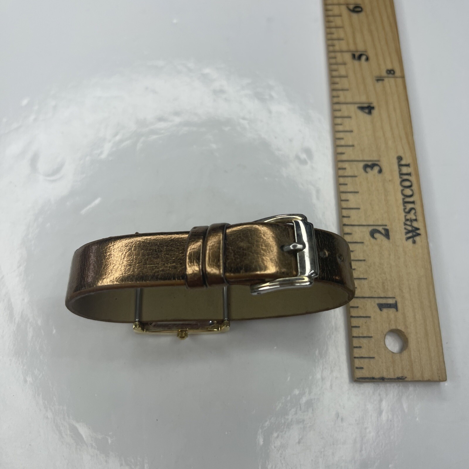A Gossip Mother Pearl Gold Bronze Leather Vtg Retro Ladies Watch Untested