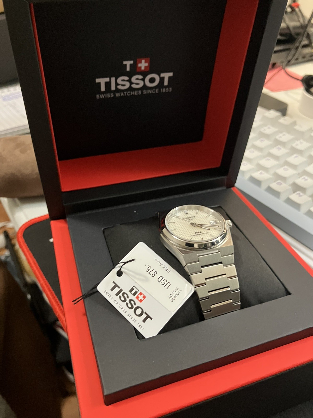 TISSOT T1372071111100 PRX AUTO 35MM MOTHER OF PEARL DIAL T137.207.11.111.00