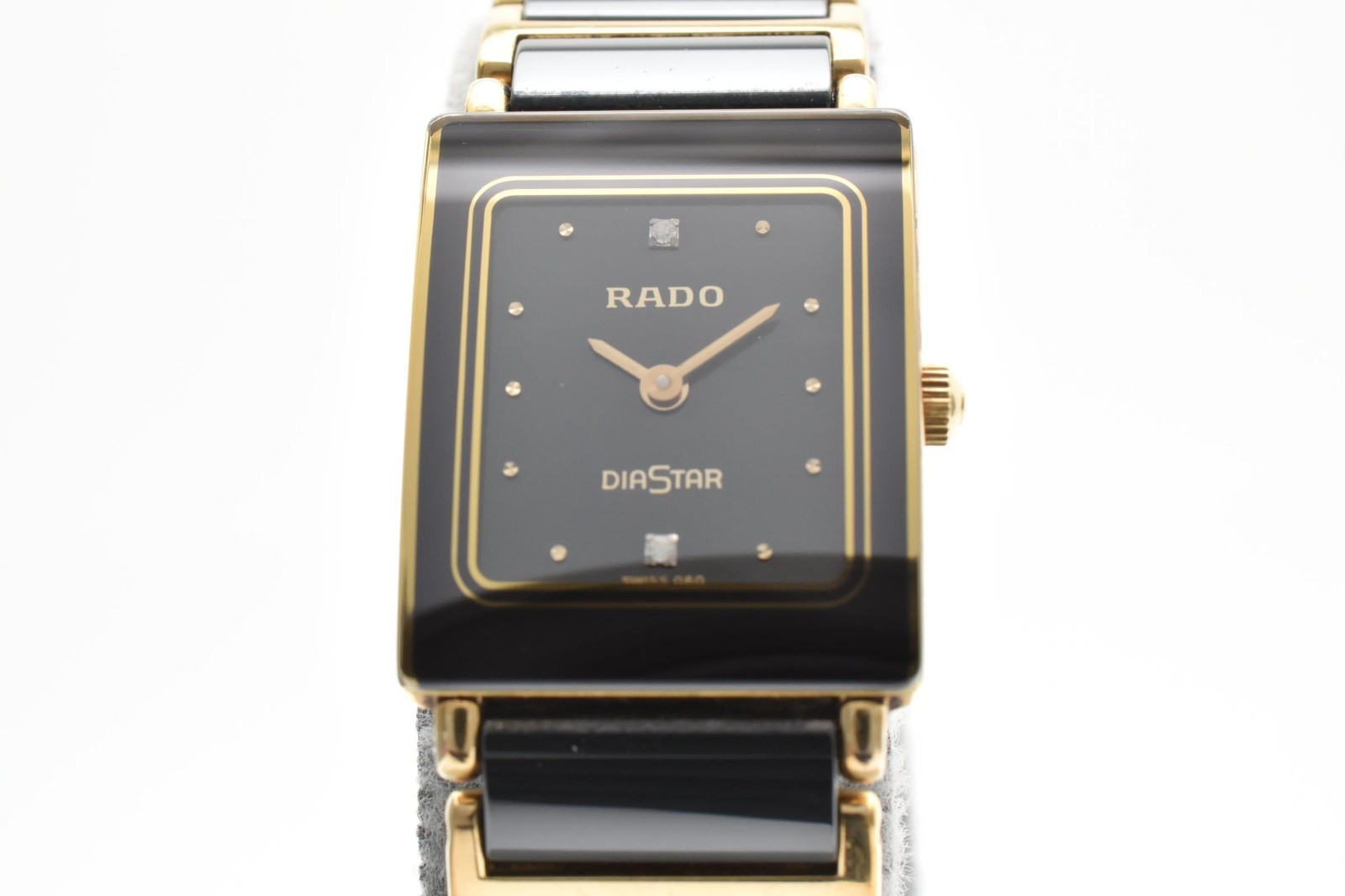[N MINT] RADO Diastar 153.0249.3 2P Diamond Gold 18mm Qz Ladies Watch JAPAN