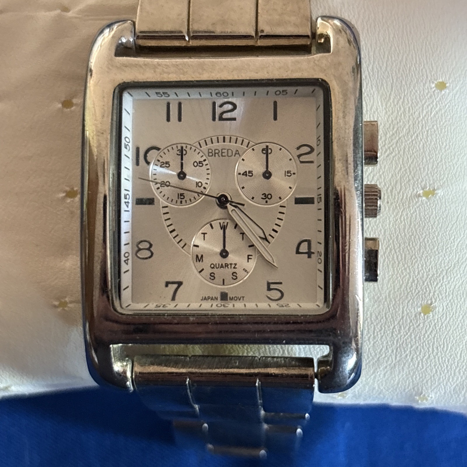 Breda Chrono Watch Model 2334. New Battery. 8” Band. Nice Working Condition.