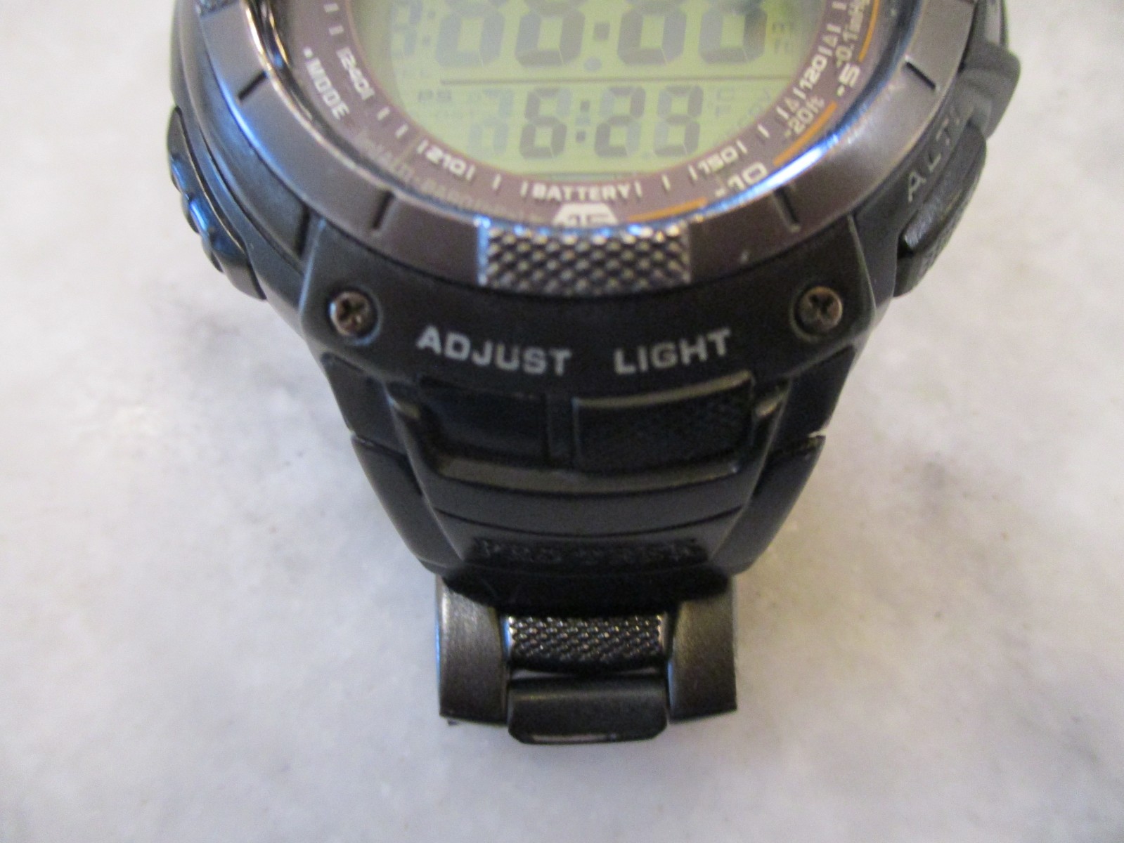 CASIO PRO TREK TOUGH SOLAR DIGITAL WATCH PRG-80YT BLACK 10 BAR – TITANIUM-WORKS!