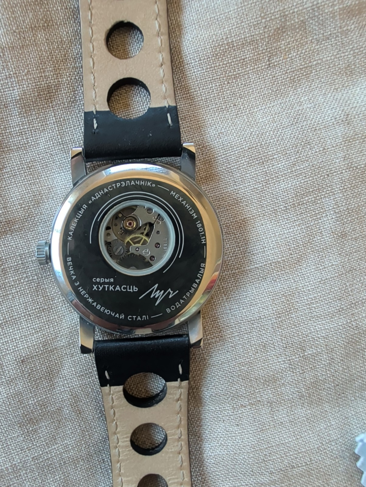 Luch One Hand Tachometer Edition 38mm Black Chrome Case Mechanical