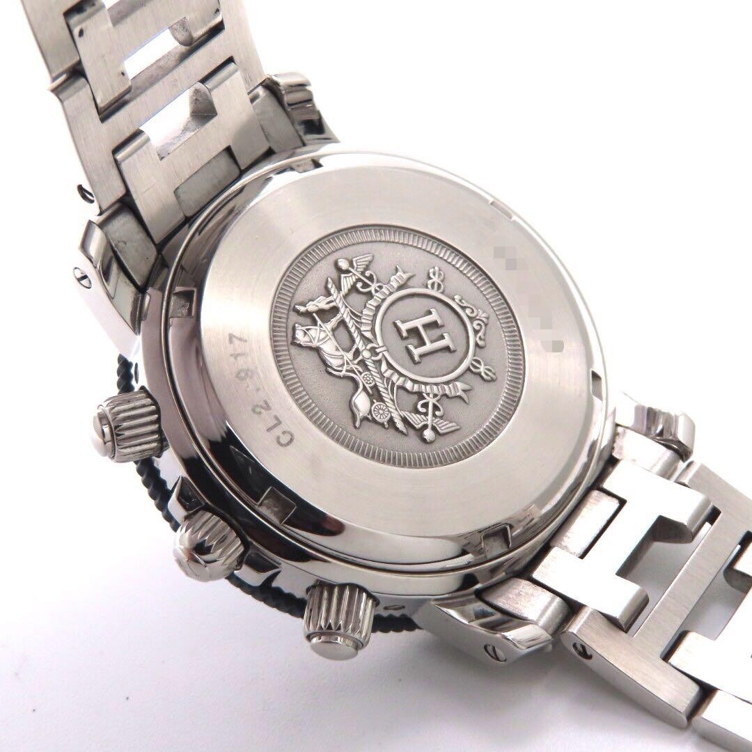 Hermes Clipper Diver Chrono CL2.917 Blue Watch Japan Excellent 071619