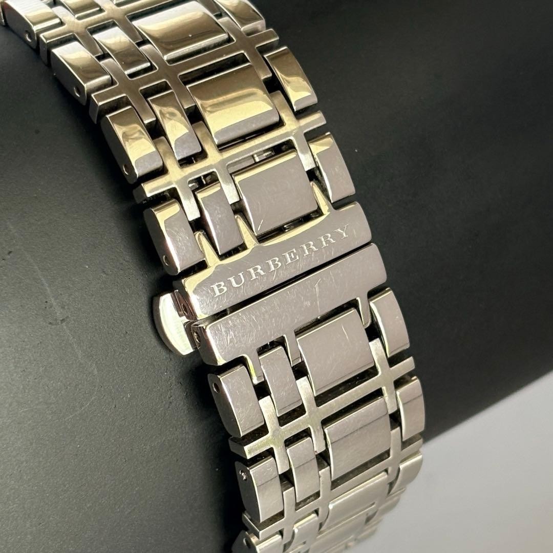 Burberry BU1360 Chronograph Silver Mens Watch Quartz Japan 072750
