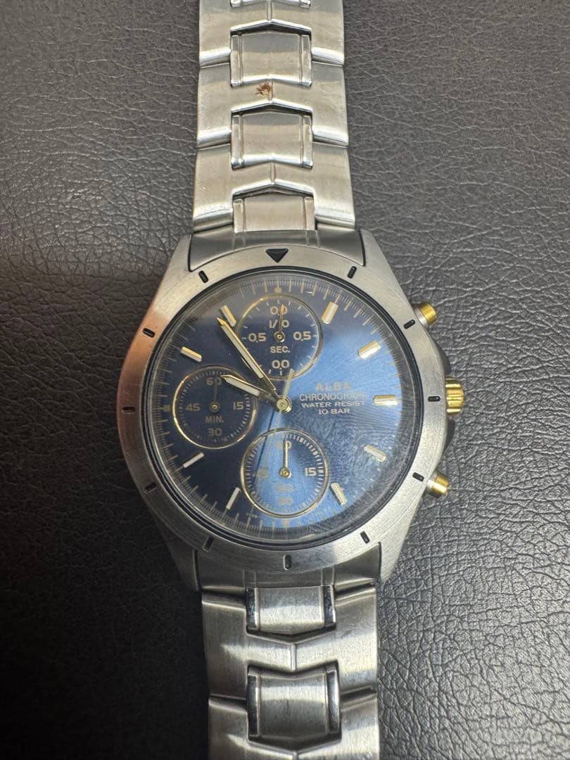 SEIKO ALBA Quartz Watch, Stainless Steel, Blue