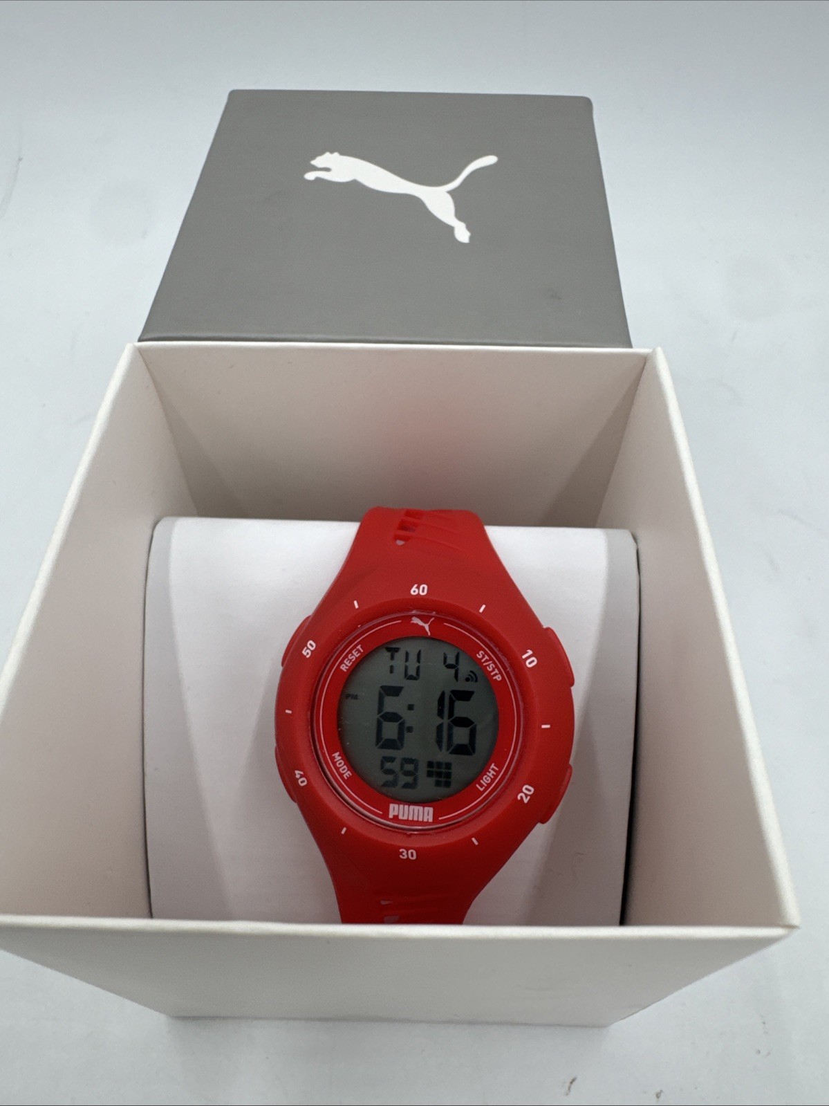 PUMA Women’s Puma 3 LCD, Red-Tone Polycarbonate Watch, P6023