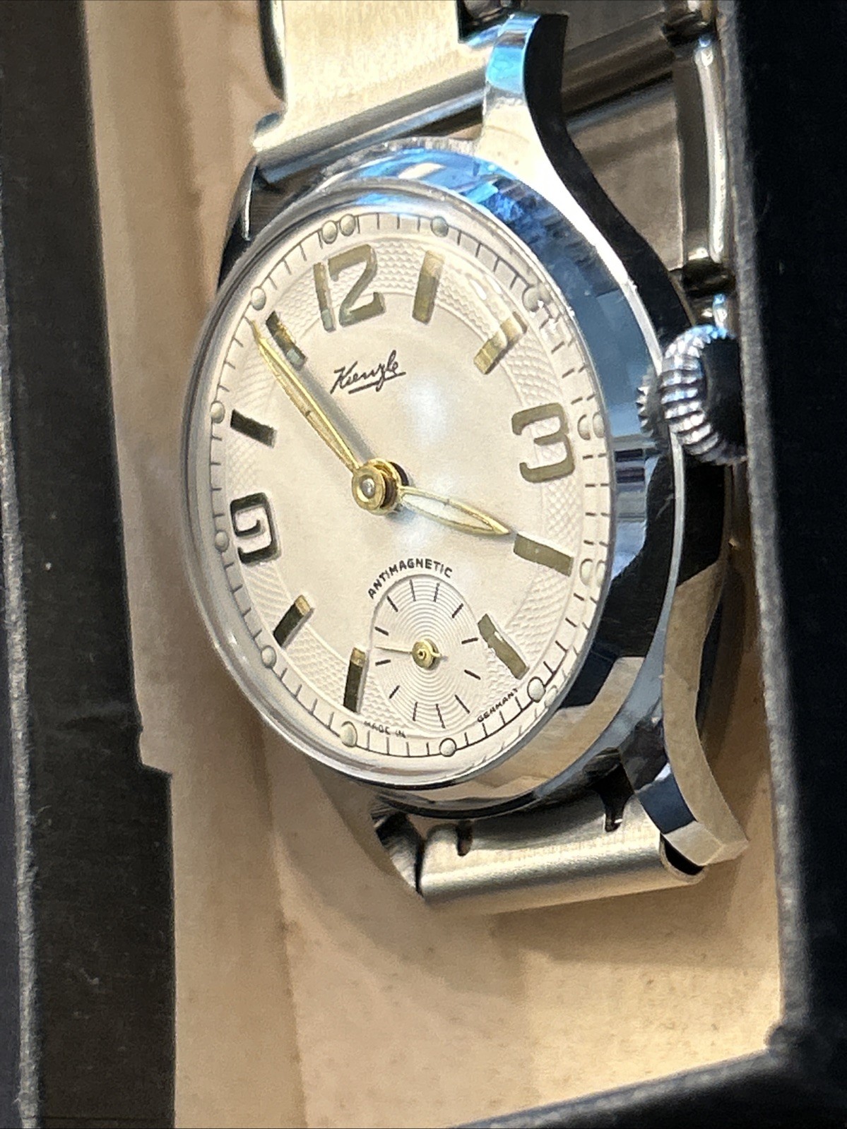 Vintage 1950s Kienzle Antimagnetic German Manual Wind Watch Small Seconds