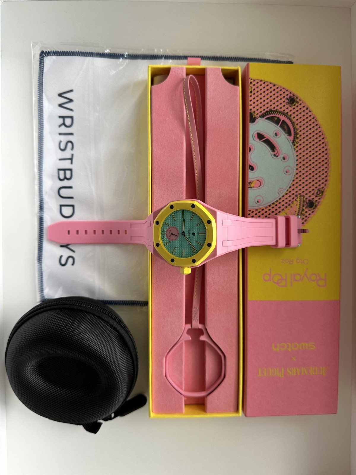 AP x Swatch Royal Pop OTG ROZ With WB STRAP Brand New with RECEIPT READY TO WEAR