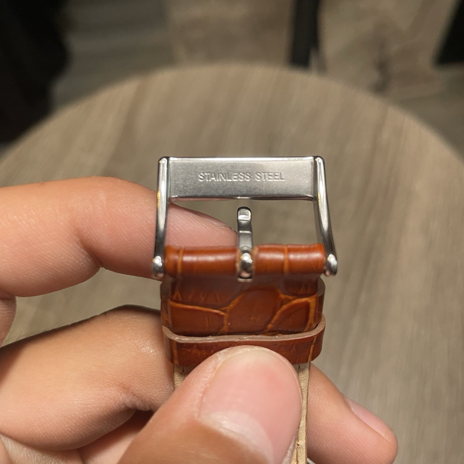Relic Automatic Skeleton Dial Watch 42mm 50m Silver Dial Brown Leather Strap