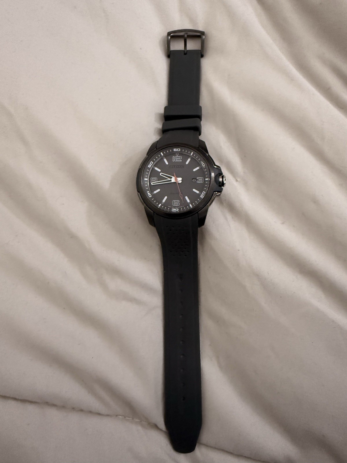Citizen Eco-Drive Naismith Trophy 43mm Black Dial Rubber Strap WR100 Box