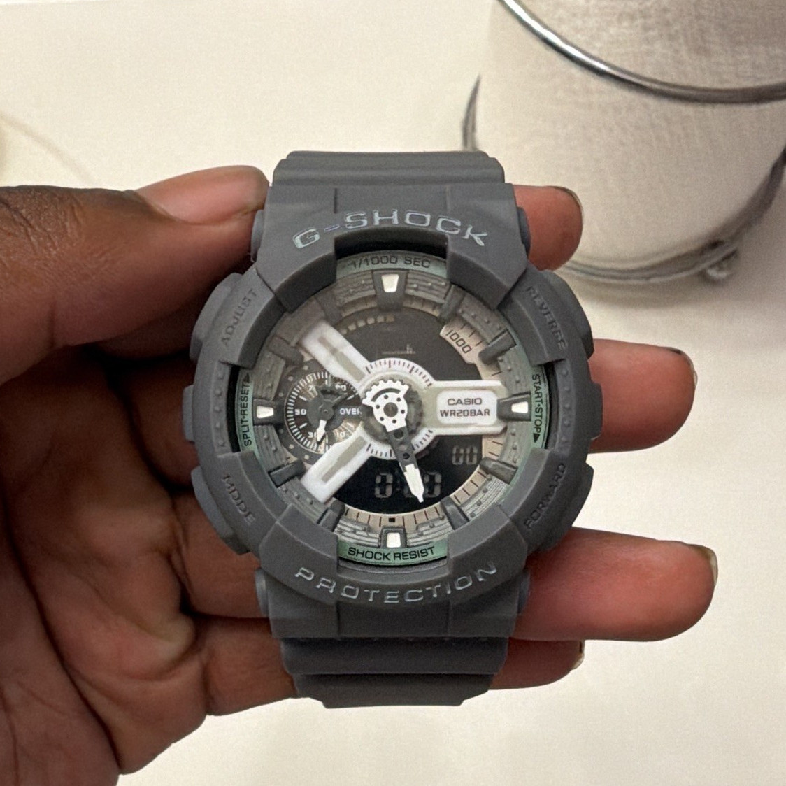 G-SHOCK Shock-Resistant 200m Analog-Digital Quartz Gray Resin Watch