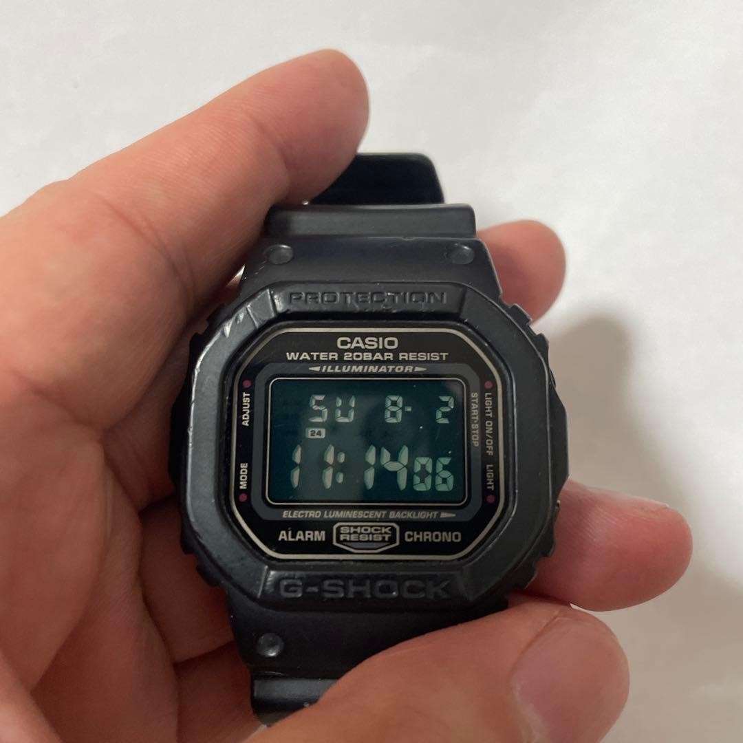 [Fully Functional] G-SHOCK DW-5600MS Military Black Inverted LCD 〔NEW〕