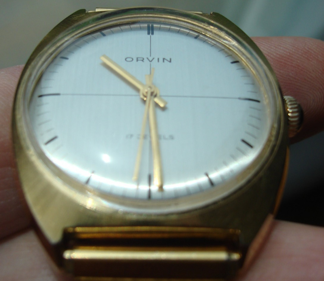 1970’s Orvin Brushed Crosshair Dial Swiss 17 Jewels AS ST 1950/51 wristwatch