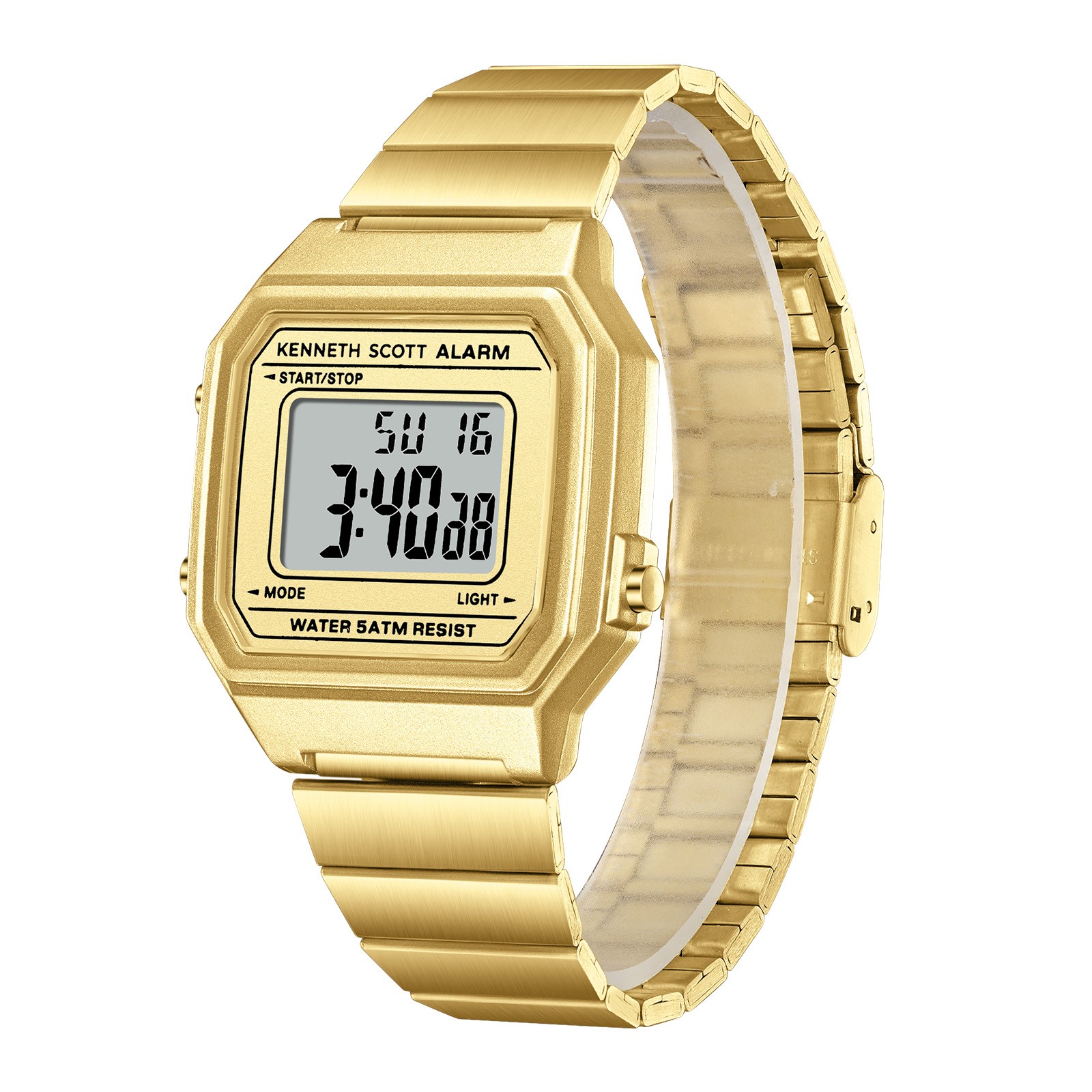 Kenneth Scott Women’s Digital Watch | Champagne Dial, 43mm, 50 m (5 ATM)