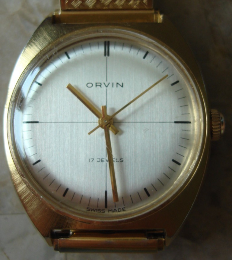1970’s Orvin Brushed Crosshair Dial Swiss 17 Jewels AS ST 1950/51 wristwatch