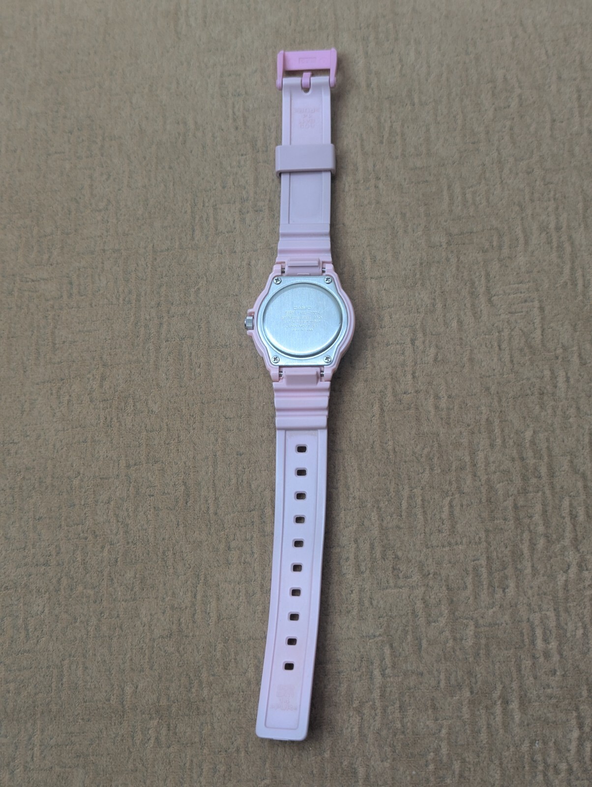 CASIO Ladies Women’s Pink Watch White Multicolor Wristwatch Resin Band LRW-200H