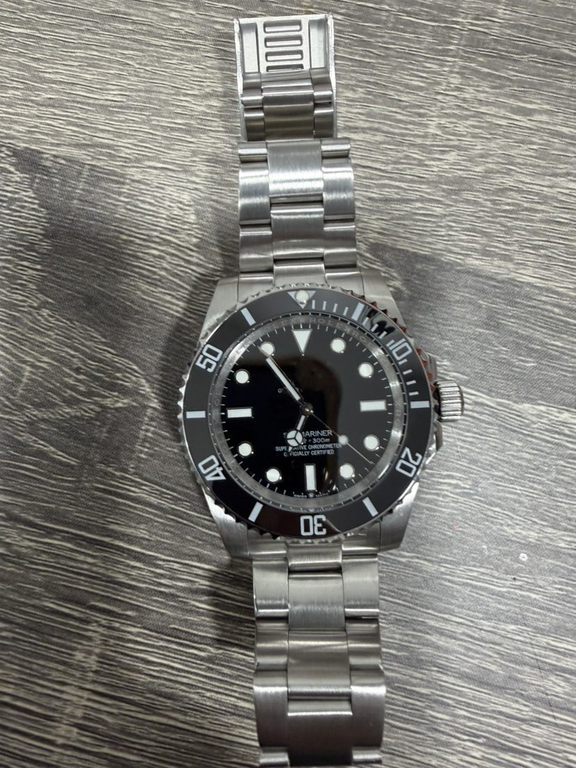Custom Black 41mm Sub Style Dive Mod Watch Stainless steel Automatic watch