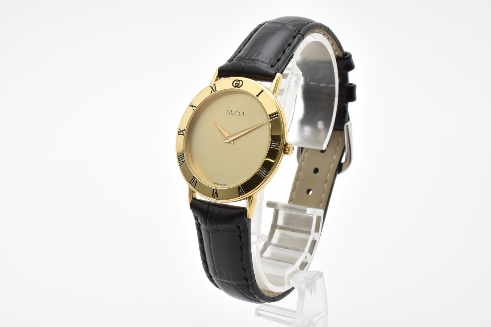 [Near MINT] Gucci 3000.2.M Vintage Gold Plated Quartz Men’s Watch From JAPAN