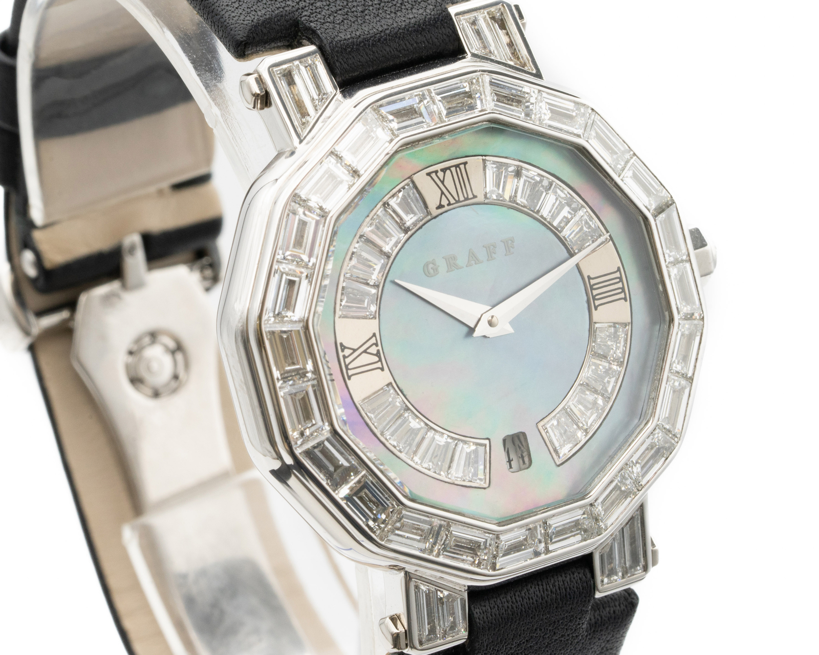 Graff London 36mm Diamond Ice Blue Mother-Of-Pearl Dial Watch