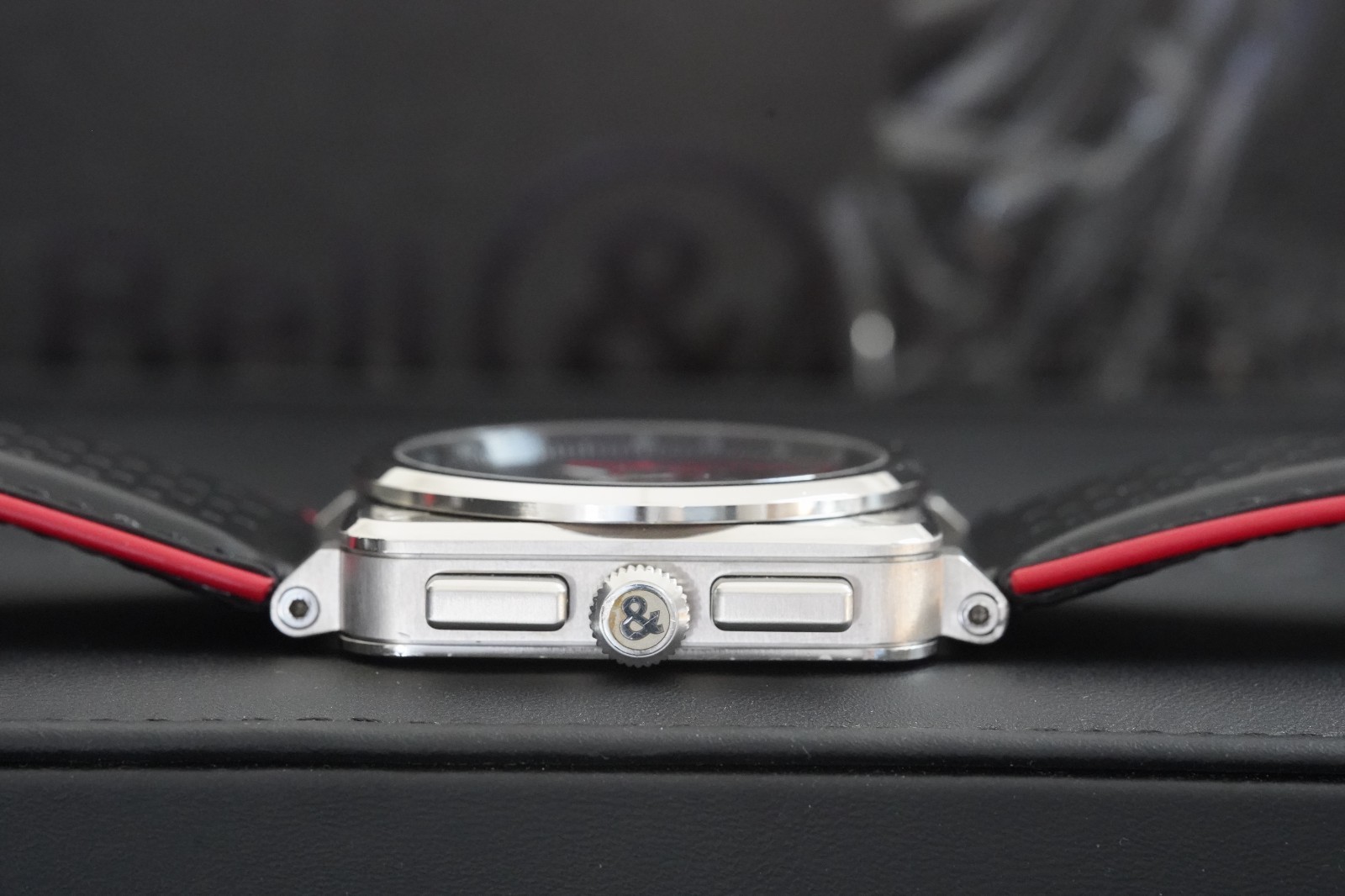 Bell & Ross Chronograph 42mm BR0394-BLC-ST-SCA Full Set With Extra Straps